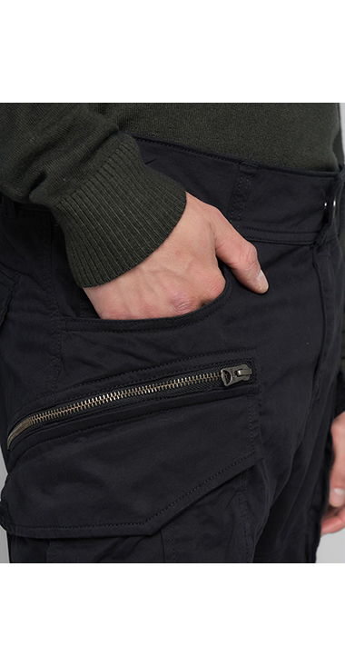 JOE ストレッチコットンツイル カーゴパンツ 詳細画像 ブラック 5